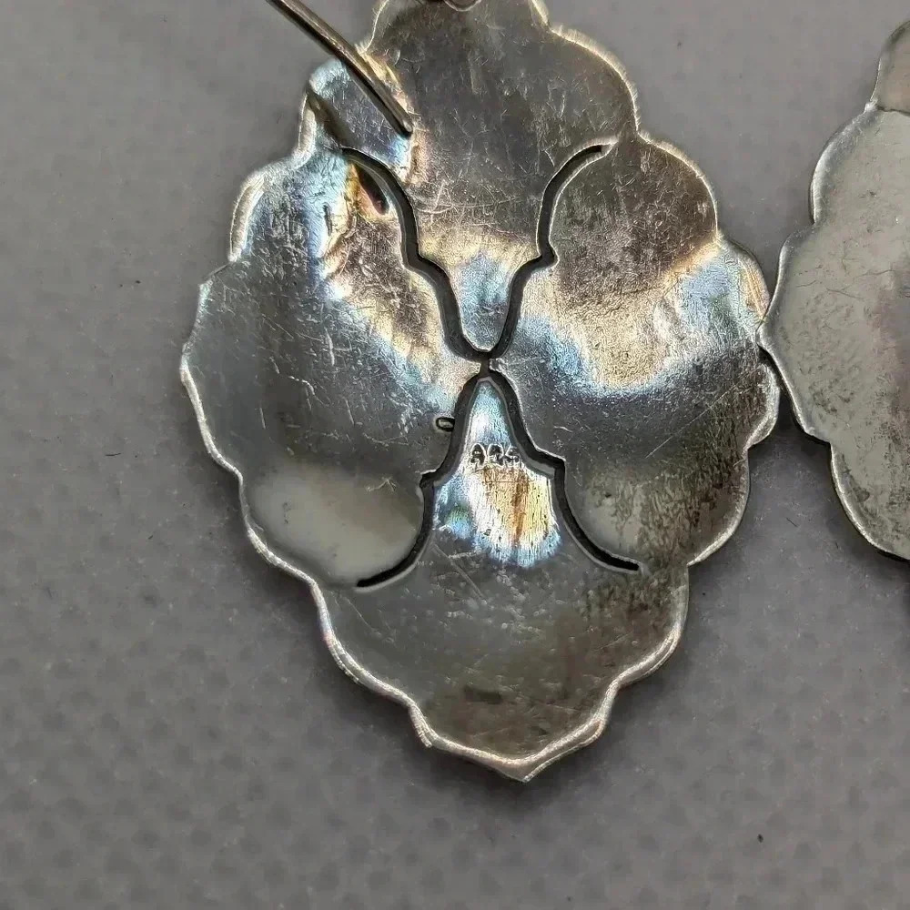 925 Abstract leaf earrings - Picture 5 of 6